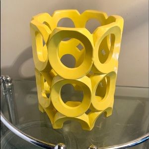 Boho Eclectic Wood Table Top Plant Candle Holder